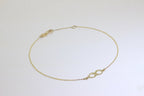 Fine 9ct Gold Infinity 7.5 Inch Extender Bracelet