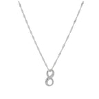 Sterling Silver Infinity Floating Necklace - 16 - 24 Inches