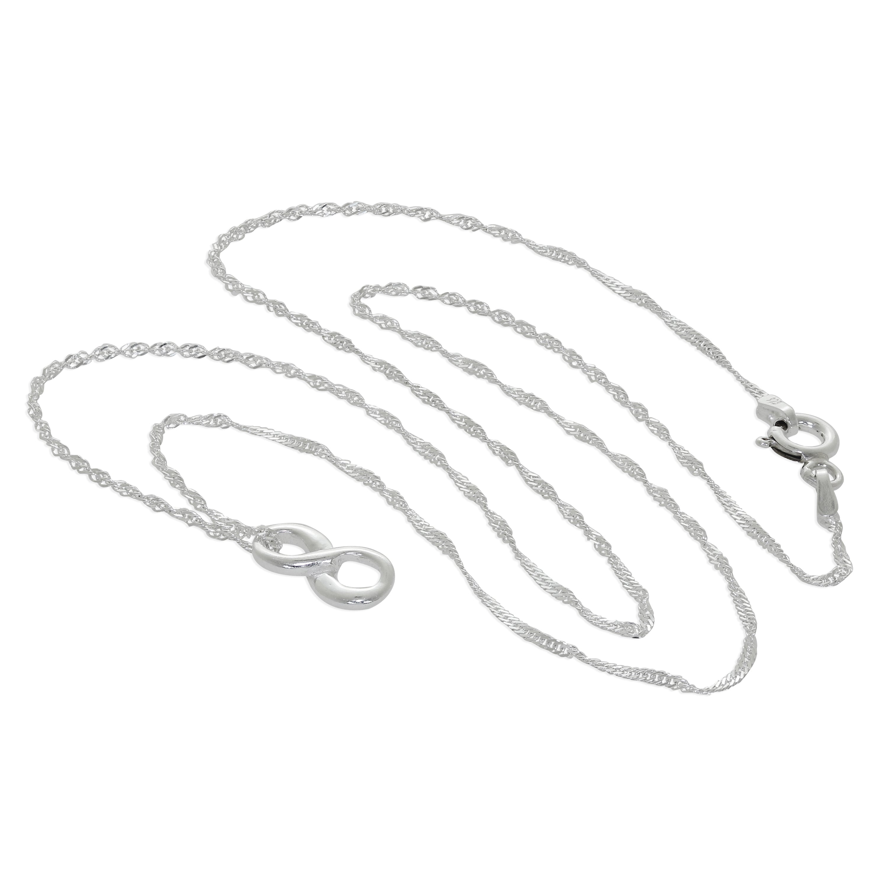 Sterling Silver Infinity Floating Necklace - 16 - 24 Inches
