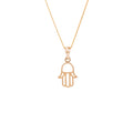 9ct Gold Hamsa Hand Necklace - 16 - 20 Inches