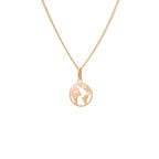 9ct Gold Cut Out World Necklace - 16 - 18 Inches