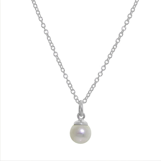 Sterling Silver & Freshwater Pearl Belcher Necklace 16 - 32 Inches
