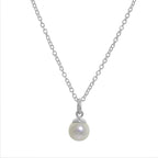 Sterling Silver & Freshwater Pearl Belcher Necklace 16 - 32 Inches