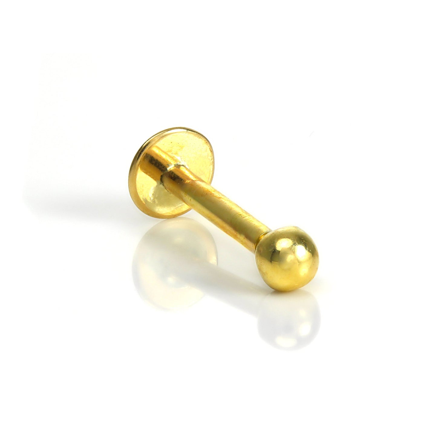 9 Karat Gold Massiv 2,5mm Kugelende Lippenpflock Helix