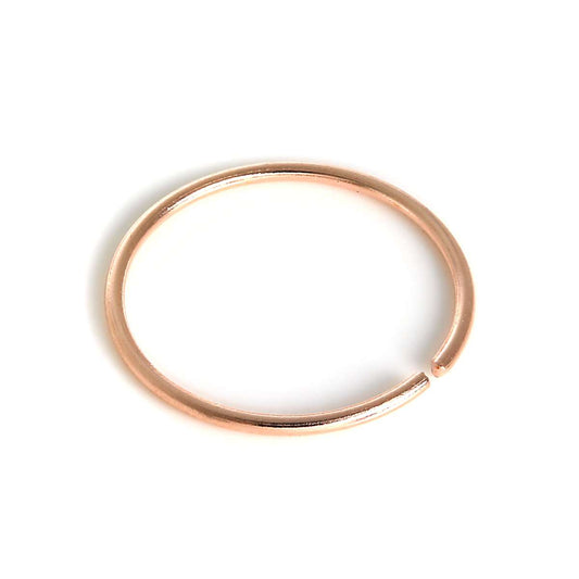 9ct Rose Gold 8mm Helix Hoop Ring