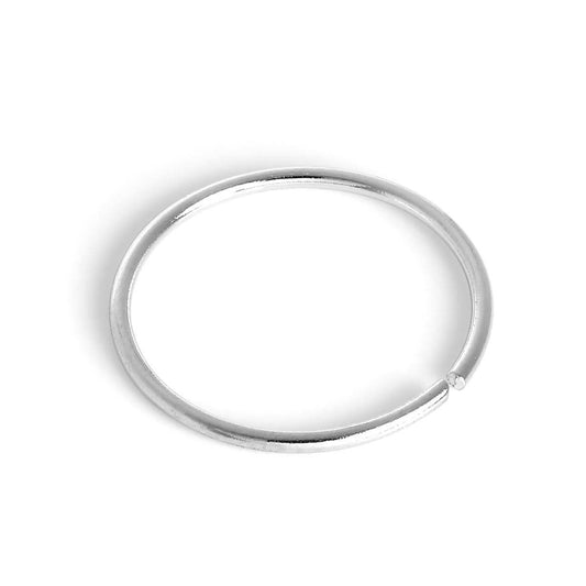 9ct White Gold 8mm Helix Hoop Ring