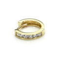 9ct Yellow Gold Clear CZ Huggie Hoop Helix Piercing