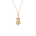 Gold Plated Sterling Silver Jingle Bell Necklace - 14 - 32 Inches