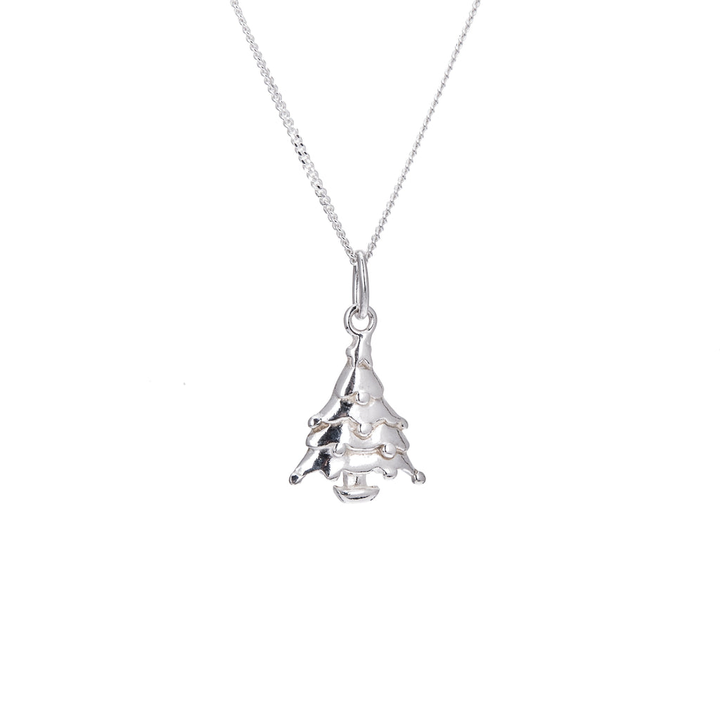 Sterling Silver Christmas Tree Necklace - 14 - 32 Inches