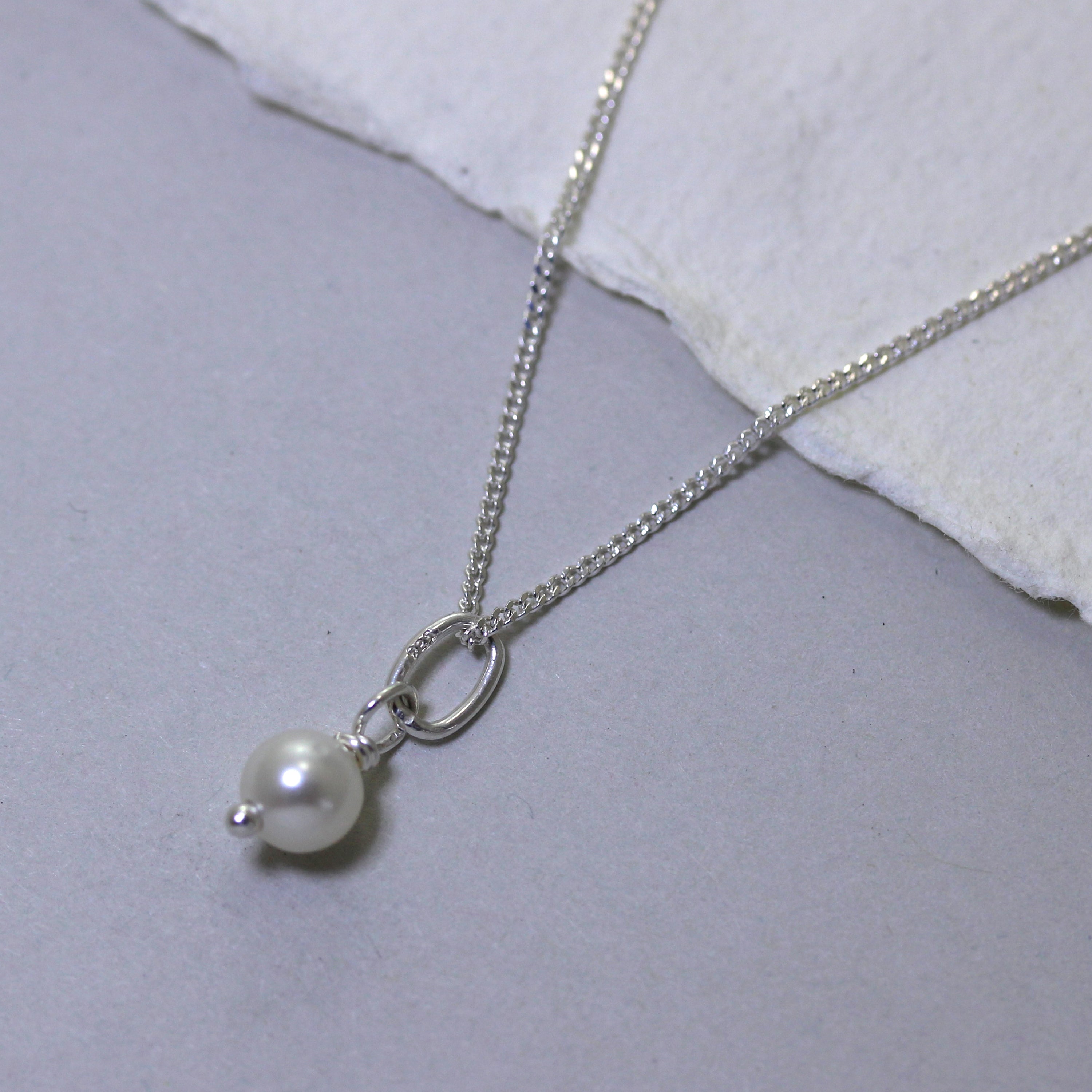 Sterling Silver Round Freshwater Pearl Necklace - 14 - 32 Inches