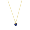 Gold Plated Sterling Silver & 4mm Sapphire CZ Necklace - 16 - 22 Inches