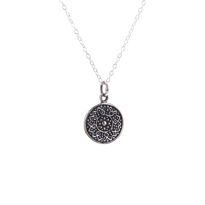 Sterling Silver Round Chakra Necklace - 14 - 32 Inches