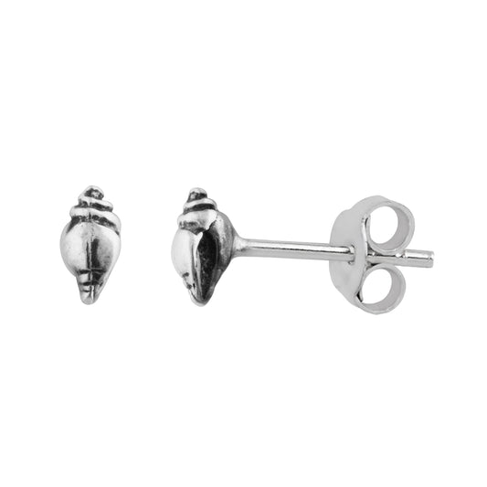 Sterling Silver Small Shell Stud Earrings