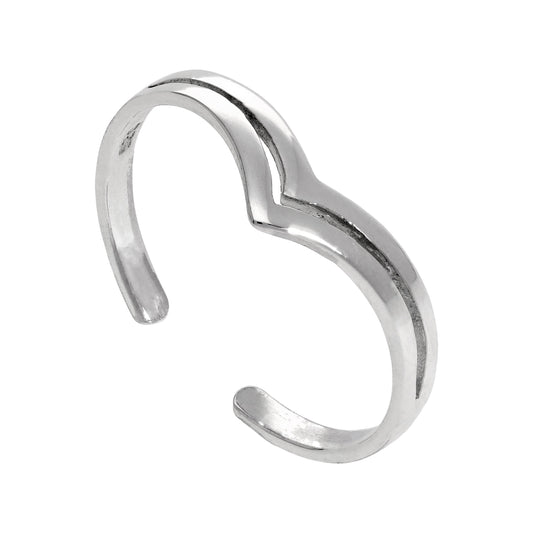 Verstellbarer Ring aus Sterling Silber mit doppeltem Querlenker