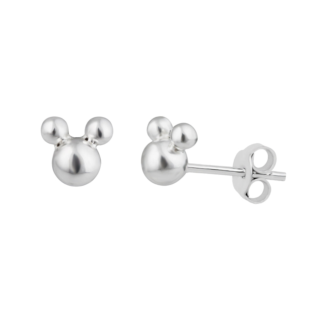 Sterling Silver Mouse Balloon Head Stud Earrings