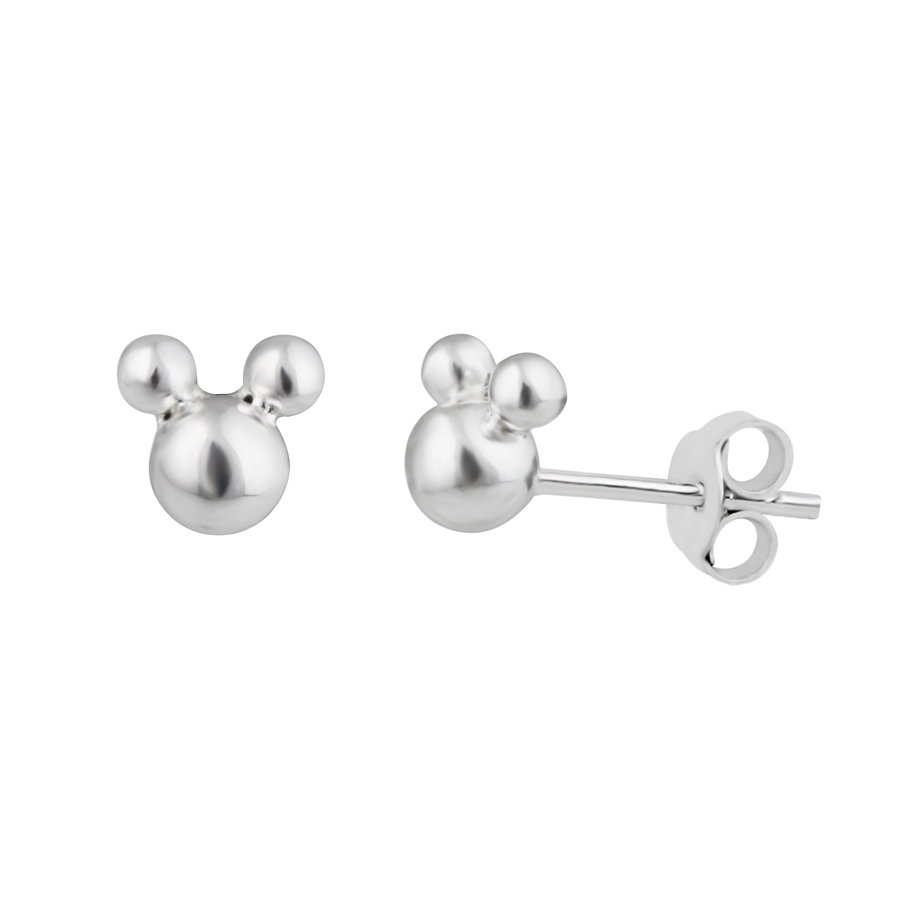Sterling Silver Mouse Balloon Head Stud Earrings