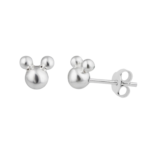 Sterling Silver Mouse Balloon Head Stud Earrings