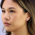 Small Sterling Silver Palm Tree Stud Earrings