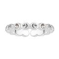 Sterling Silver Round CZ Open Adjustable Eternity Ring
