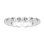 Sterling Silver Round CZ Open Adjustable Eternity Ring