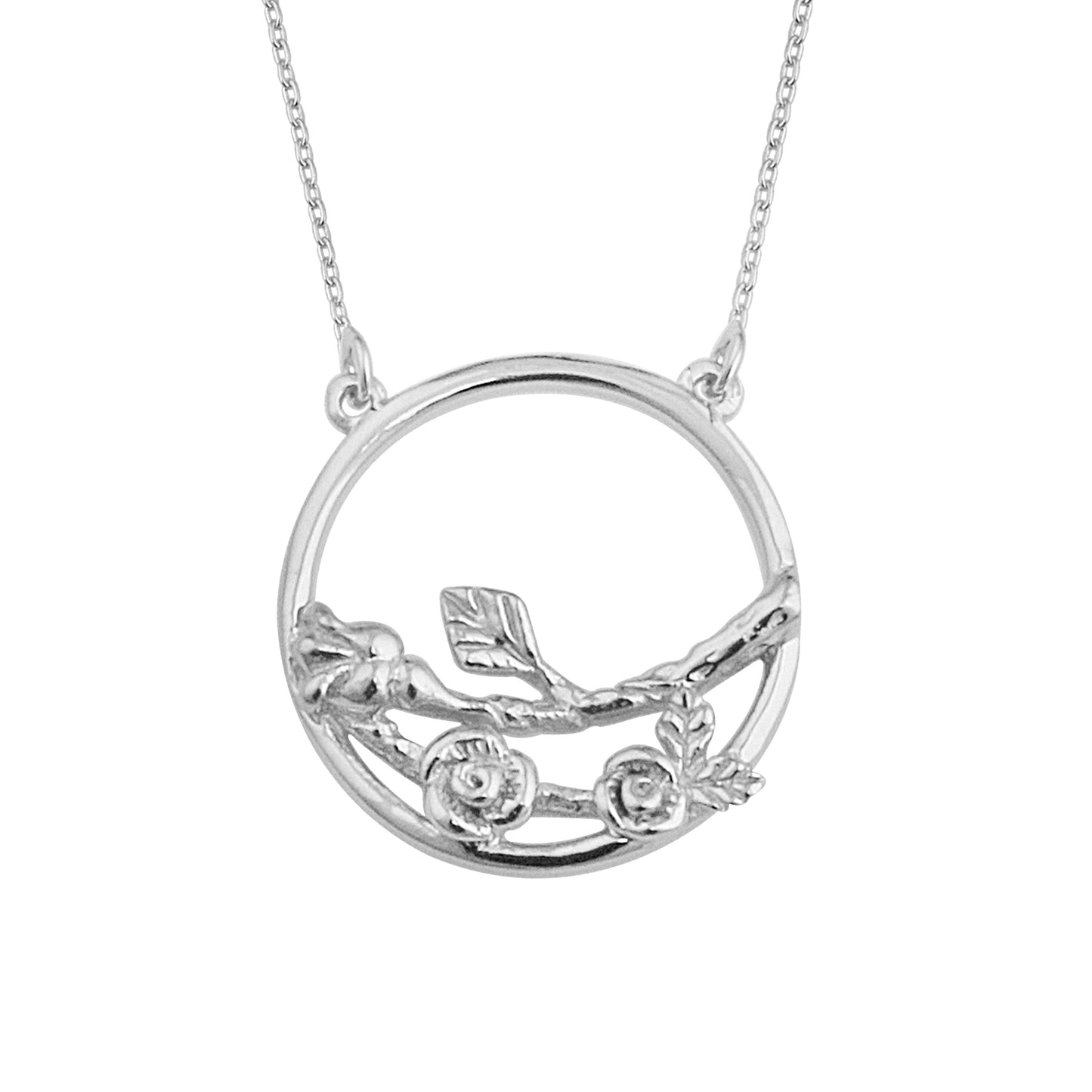 Sterling Silver Nature Karma Necklace 18 Inches
