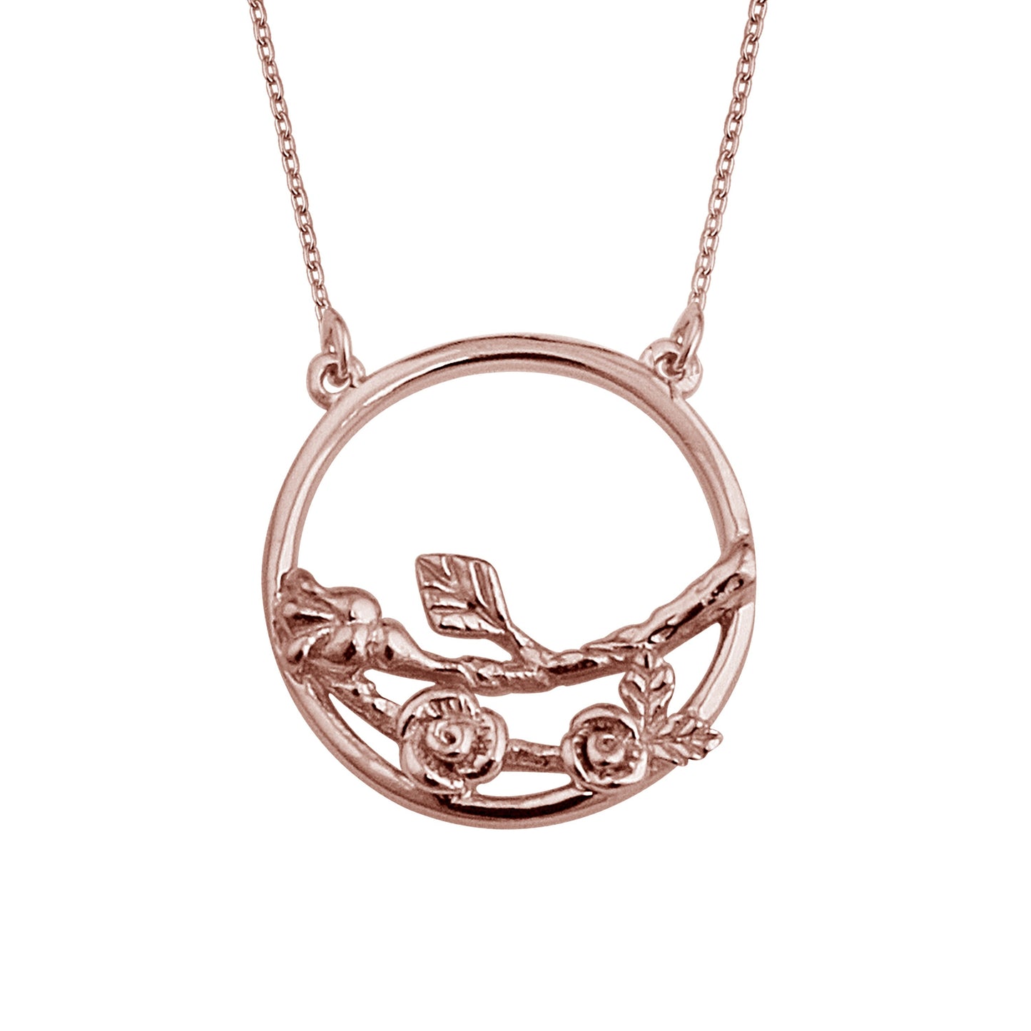 Rose Gold Plated Sterling Silver Nature Karma Necklace 18 Inches