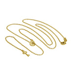 Gold Plated Sterling Silver Key Padlock Drop Necklace