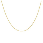 Gold Plated Sterling Silver Adjustable Slider Necklace 24 Inches