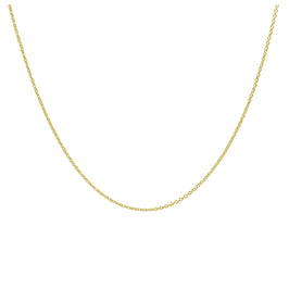Gold Plated Sterling Silver Adjustable Slider Necklace 24 Inches