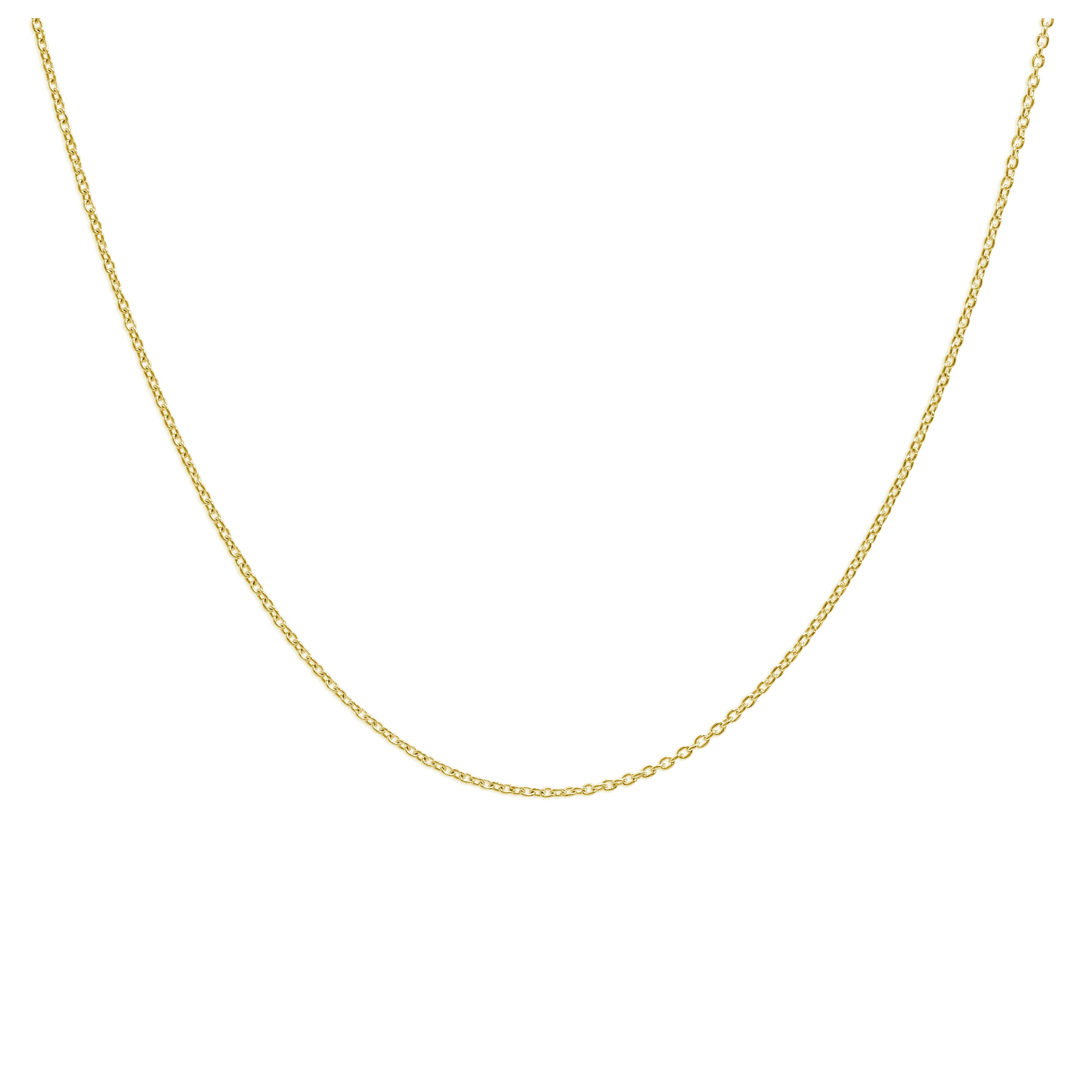 Gold Plated Sterling Silver Adjustable Slider Necklace 24 Inches