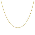 Gold Plated Sterling Silver Slider Clasp Box Chain up to 24 Inches