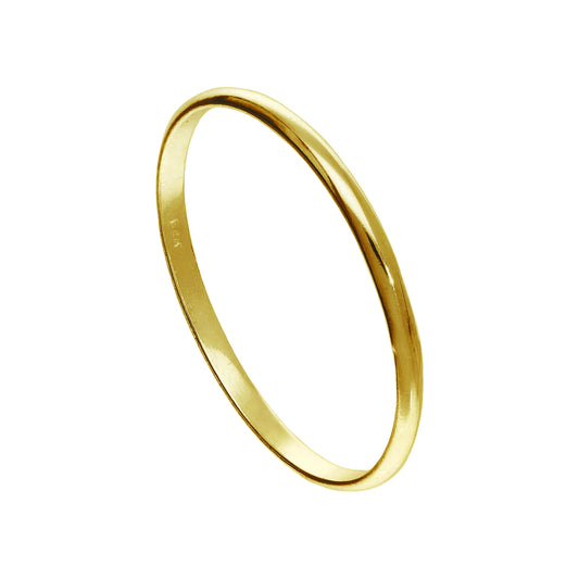 Small Gold Plated Sterling Silver 1mm Plain Stacking Ring
