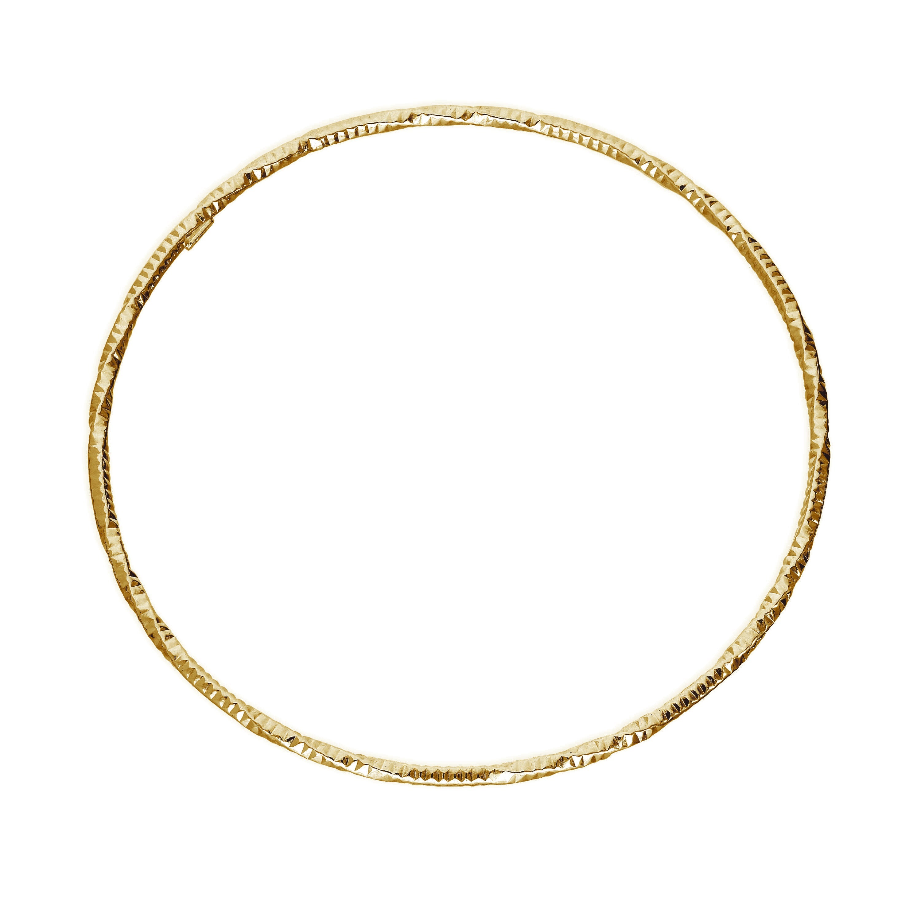 Gold Plated Sterling Silver Diamond Cut Twist Bangle