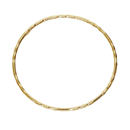 Gold Plated Sterling Silver Diamond Cut Twist Bangle