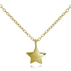 Gold Plated Sterling Silver Star Necklace 18 Inches