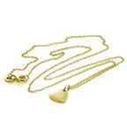Gold Plated Sterling Silver Engravable Heart Necklace 18 Inches