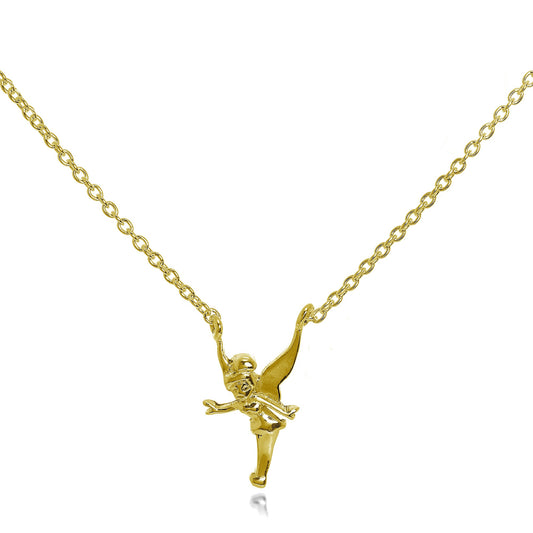 Gold Plated Sterling Silver Fairy Necklace 18 Inches