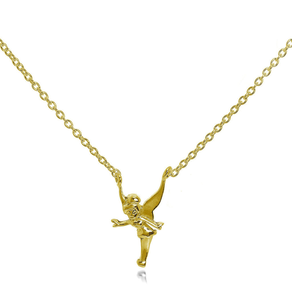 Gold Plated Sterling Silver Fairy Necklace 18 Inches