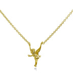 Gold Plated Sterling Silver Fairy Necklace 18 Inches