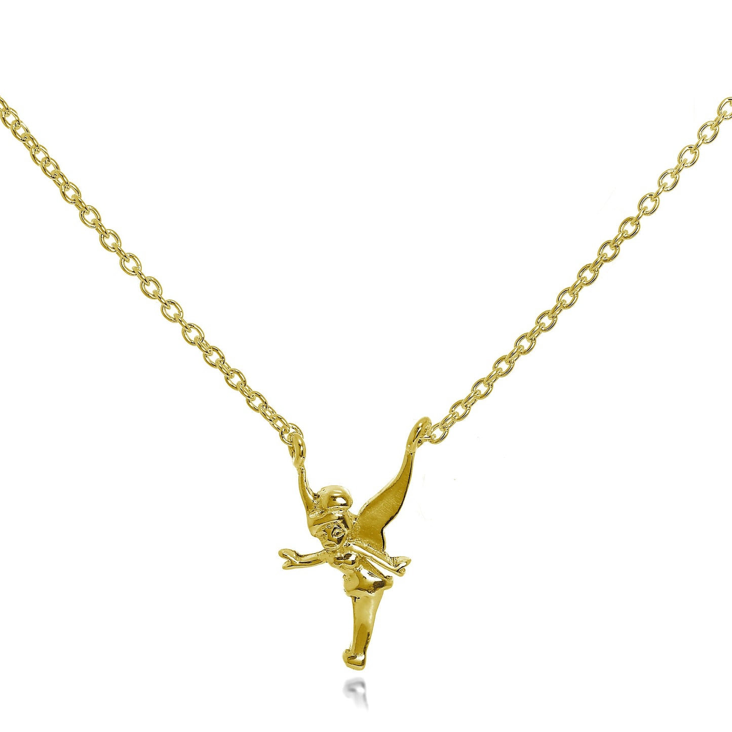 Gold Plated Sterling Silver Fairy Necklace 18 Inches