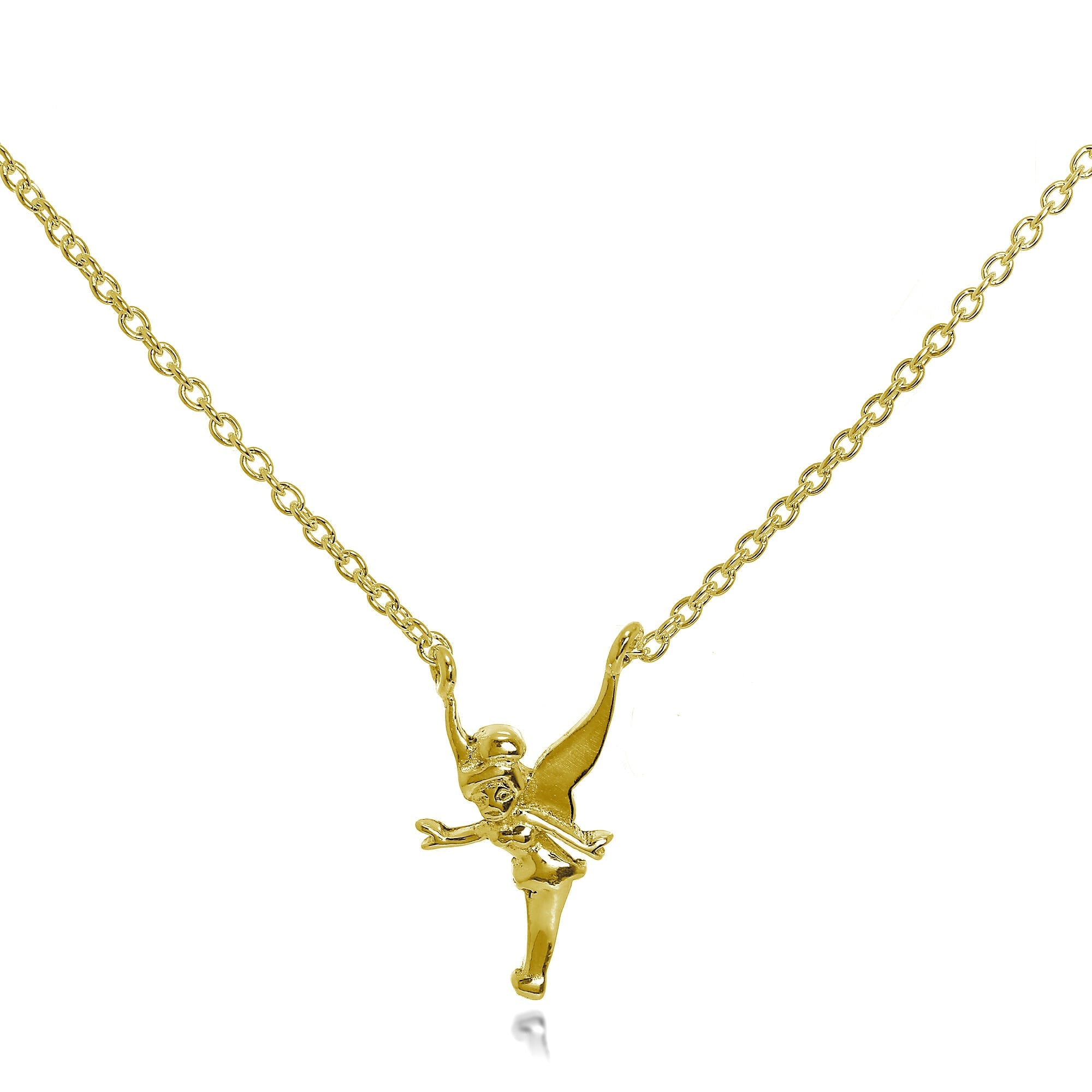 Gold Plated Sterling Silver Fairy Necklace 18 Inches