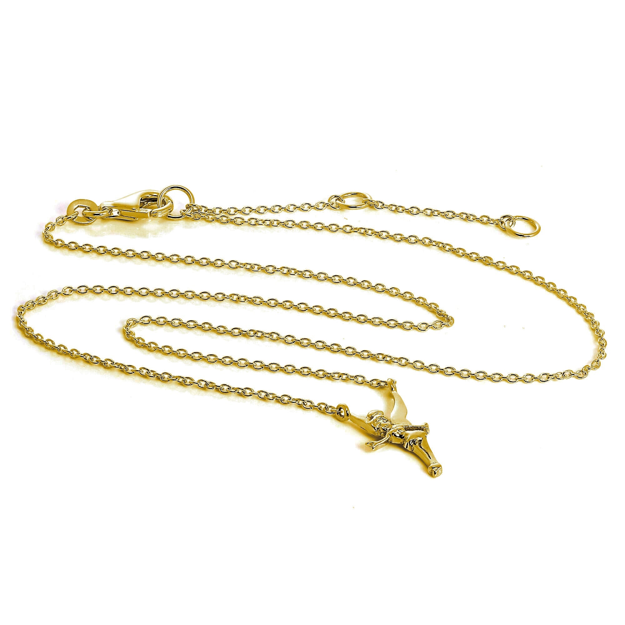 Gold Plated Sterling Silver Fairy Necklace 18 Inches