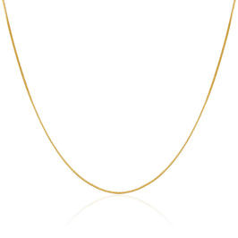 Gold Plated Sterling Silver Box Chain 14 Inches