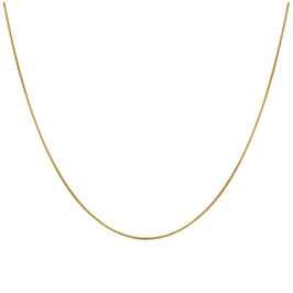 Gold Plated Sterling Silver Box Chain 16 Inches