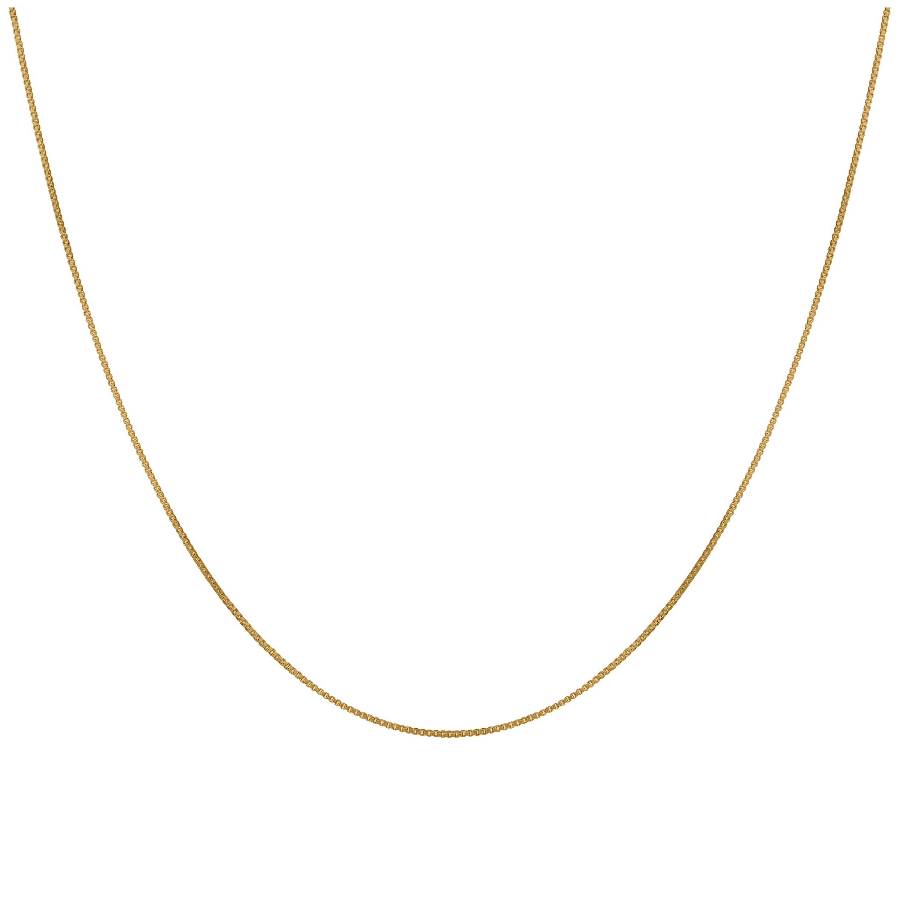 Gold Plated Sterling Silver Box Chain 16 Inches