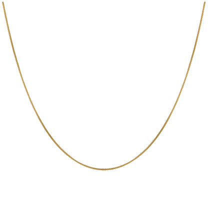 Gold Plated Sterling Silver Box Chain 16 Inches