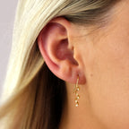 Gold Plated Sterling Silver Corkscrew Twist Dangle Earrings