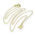 Small Gold Plated Sterling Silver 18 Inch Dinosaur Necklace