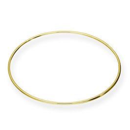 Gold Plated Sterling Silver Round Bangle 68mm