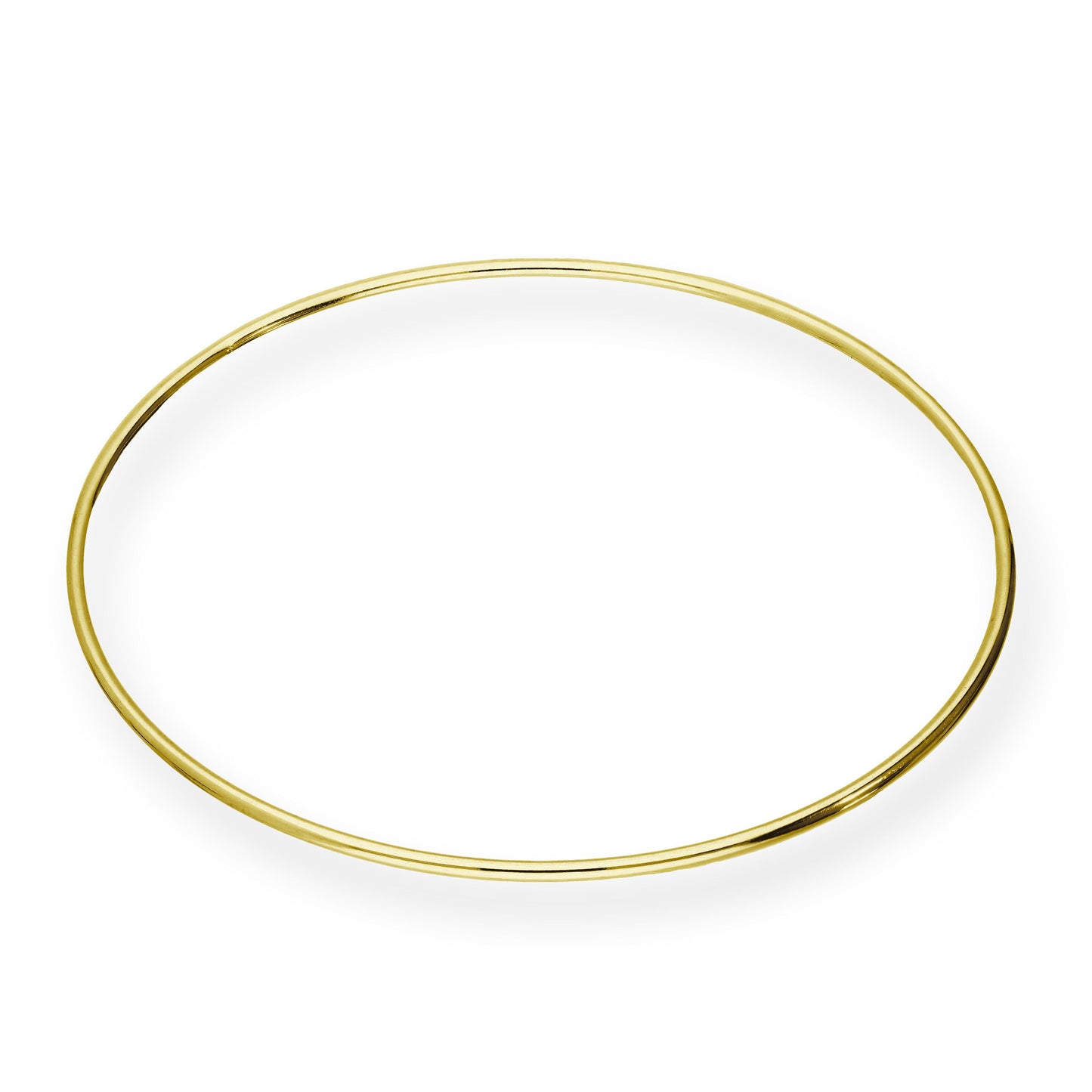 Gold Plated Sterling Silver Round Bangle 68mm
